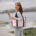thumbnail image 5 of Travel Duffle Bag Cartoon Cute Rabbit Pink Flower Travel Tote Bags Carry on Luggage Waterproof Weekender Bags with Top Handle Adjustable Shoulde Strap for Travel Gym, 5 of 5
