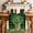 Green Gold Dark Green, variant on St. Patrick's Day Table Runner - 72 Inch Long Spring Botanical Clovers Coin Green Check Cotton and Linen Blended Dress Scarves Farmhouse Table Runner for Kitchen Dining, Coffee Table, 13" x 72"