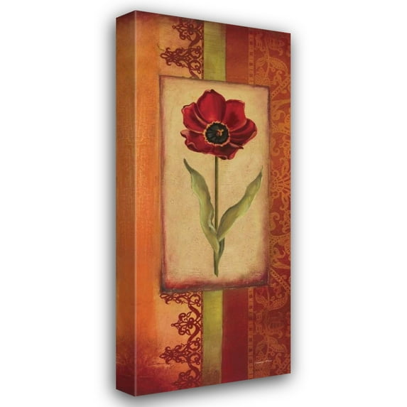 Kimberly Poloson 12x24 Gallery Wrapped Canvas Wall Art Titled - Mediterranean Tulip II
