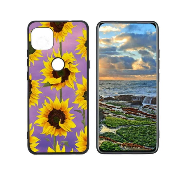Sunflowers Phone Case, Degined for Motorola G 5G Case Men Women, Flexible Silicone Shockproof Case for Motorola G 5G