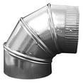 thumbnail image 2 of 90 Degree Elbow, 14 Inch Duct, Galvanized Steel - 24 GA, Adjustable HVAC Ductwork Fitting, 17 Inch Length, Silver Finish, 2 of 2