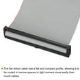 thumbnail image 4 of Unique Bargains IDC 60Pin Flat Ribbon Cable, 2.0mm Pitch FC to FC Connector 20cm Length Grey Jumper Wire Computer DVD, 5Pcs, 4 of 5