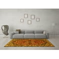 thumbnail image 3 of Ahgly Company Machine Washable Indoor Round Persian Yellow Traditional Area Rugs, 3' Round, 3 of 4
