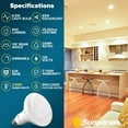 thumbnail image 7 of Sunperian BR30 LED Flood Bulb, 8.5W, 2700K Warm White, 800 Lumens, Dimmable, Enclosed Fixture Rated, UL Listed 4-Pack, 7 of 7