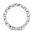 thumbnail image 2 of 925 Sterling Silver Diamond Stackable Wedding Band Ring Classic, 2 of 8