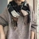 thumbnail image 5 of Bufanda para mujer, bufanda a cuadros, chal de invierno, bufanda de cachemira con borlas, bufandas grandes de gran tamaño, 5 of 5