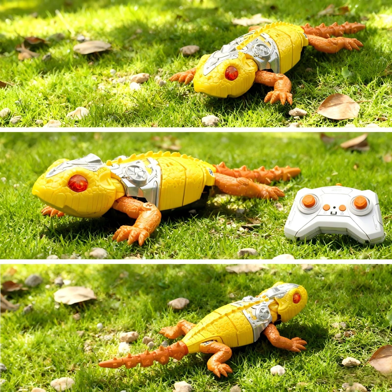 HaoXun Remote Control Climbing Gecko Robot with LED Eyes - Rechargeable RC Lizard Wall Crawler Toy for Indoor Play and Educational Fun