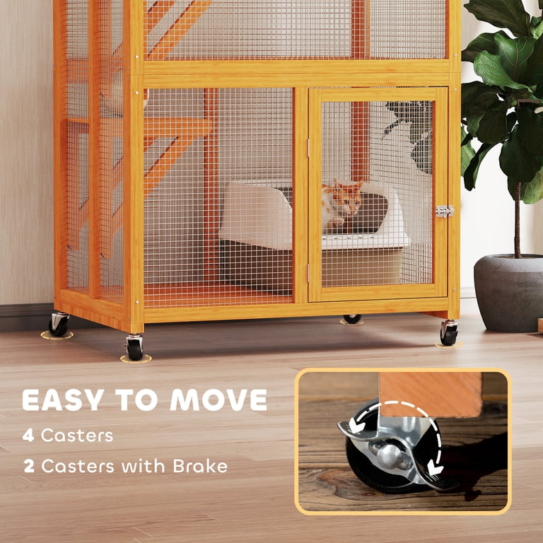 ススタキャットハウス PawHut Large Outdoor Cat House, 74