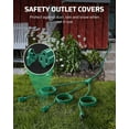 thumbnail image 6 of DEWENWILS 25 FT (7'+6'+6'+6') Extension Cord for Outside with 3 Outlets 16 AWG 3 Prong Green Power Cord Plugs with Safety Cover, 6 of 7