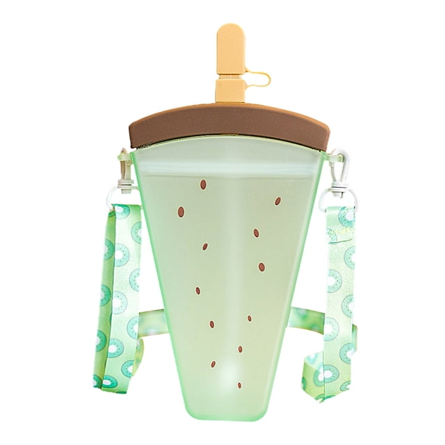 Agiferg Cute Popsicle Water Cup Fruit Water Cup Portable Plastic Water Cup With Lanyard