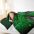 thumbnail image 5 of Feelyou Green Fahion Automobile Bedding Comforter Set, Square Honeycomb Twin Comforter Sets, Teens Kids Boys Girls Reversible Bedding Set, Lightweight Room Decor, 2pcs, 5 of 9
