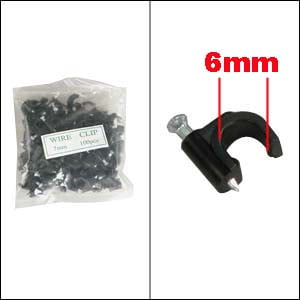 ACCL Nail-in Clip for RG59 Black 100pack, 5 Pack