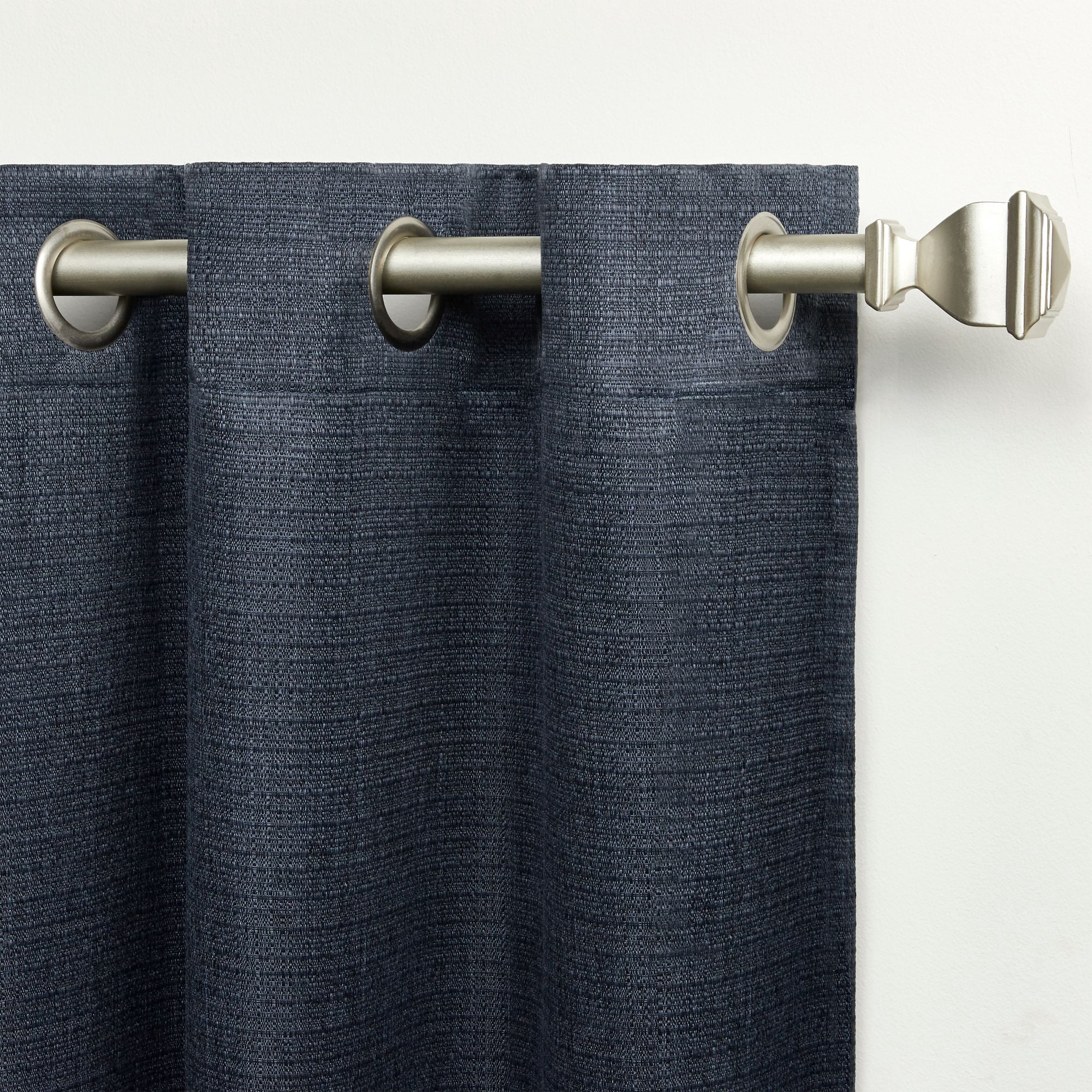 Exclusive Home Bastian Room Darkening Blackout Grommet Top Curtain Panels, 52"x84", Indigo, Set of 2