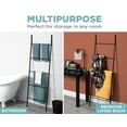 thumbnail image 4 of Zenna Home Leaning Towel Ladder, Linen and Towel Rack, 5 Tier, Rust Resistant, Matte Black, 4 of 6