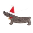 thumbnail image 3 of Decoración navideña Colgantes navideños Adorno con forma de perro salchicha Manualidades para Gris, 3 of 6