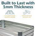 thumbnail image 3 of Sunnydaze Galvanized Rectangle Raised Garden Bed - 4' x 2' x 1' - Silver, 3 of 8