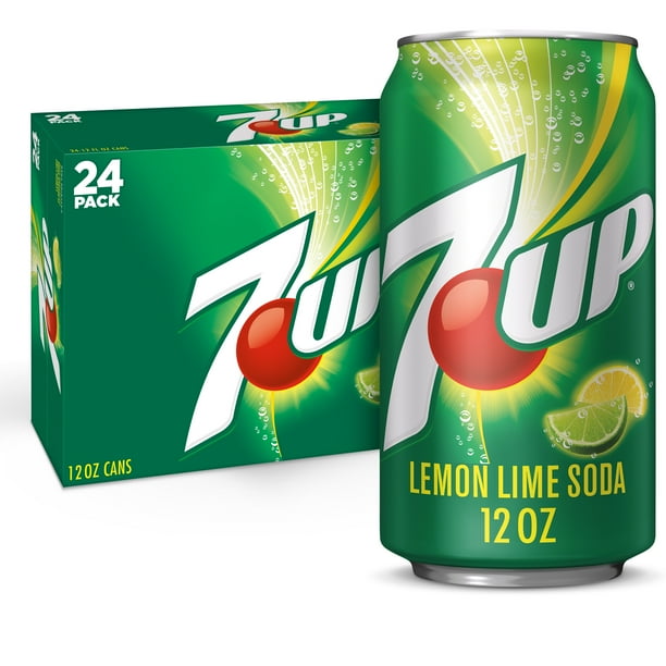 7UP Lemon Lime Soda, 12 fl oz cans, 24 pack