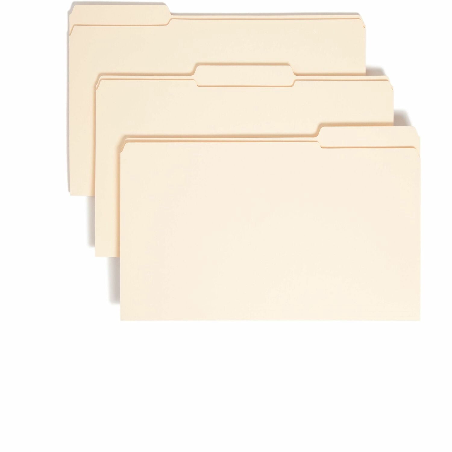 Smead File Folder, Reinforced 1/3-Cut Tab, Assorted Positions, Legal Size, Manila, 100 per Box (15434)
