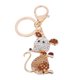 thumbnail image 1 of Mouse Pendant Keychain Creative Key Rings Hanging Ornament Metal Keychain Rat Design Key Holder Gift Bag Pendant (Light Gloden 2), 1 of 3