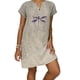 thumbnail image 2 of Vestido de cáñamo de bambú con estampado de cobertura suelta y cuello en V retro vintage de manga corta para mujer Fridja  qw6033, 2 of 6