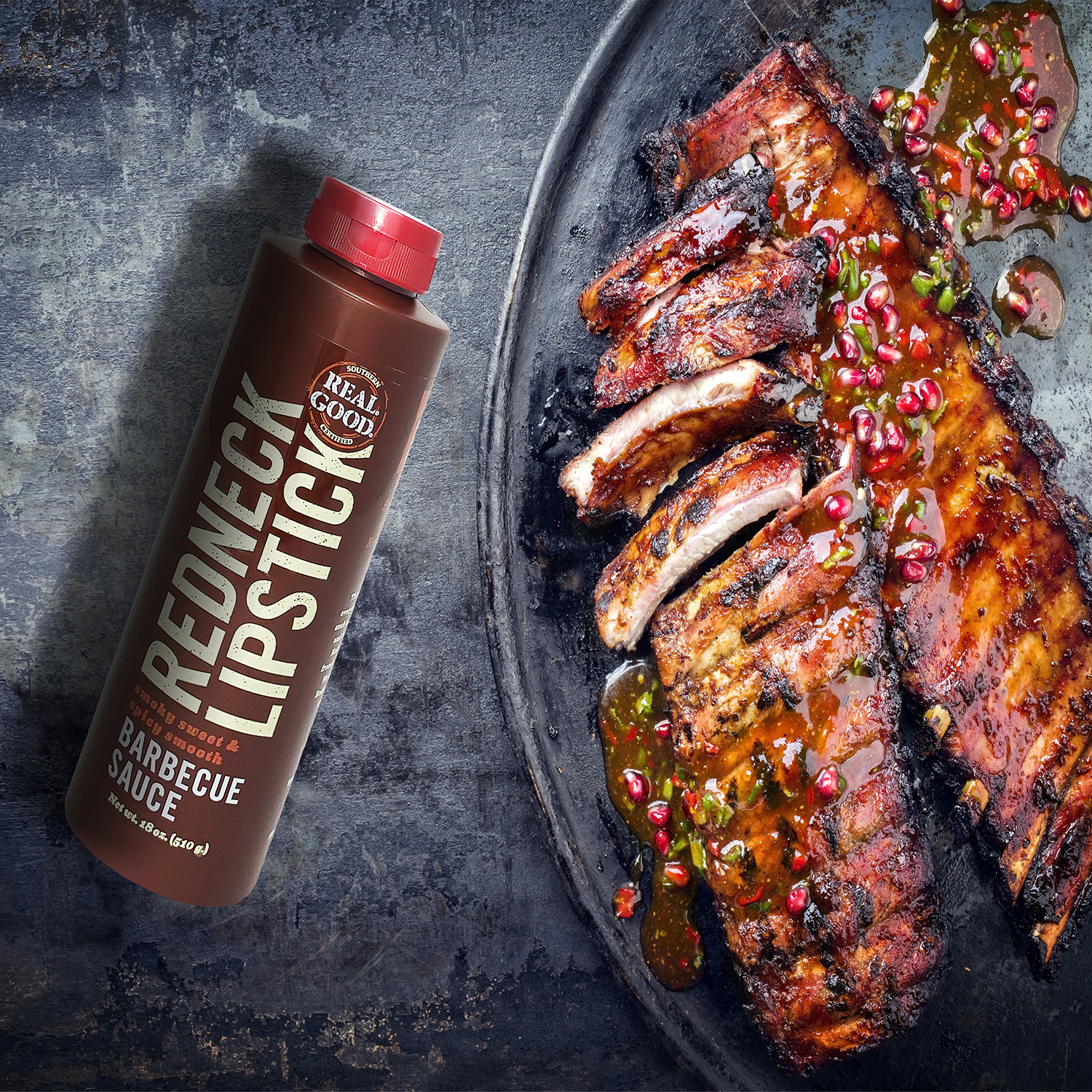 (3 pack) Redneck Lipstick Gluten Free Smoky Sweet and Spicy Smooth Original BBQ Sauce, 18 oz