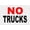 Warning Sign 1, variant on No Trucks Sign 8"x12", Aluminum Tin Warning Signs for Home Outdoor Garden, Durable Traffic Sign for Neighborhood