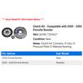 thumbnail image 2 of Clutch Kit - Compatible with 2000 - 2004 Porsche Boxster 2001 2002 2003, 2 of 2