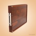 thumbnail image 6 of Home Redefined Acacia Wood Serving Tray with Silver Stainless Steel Metal Handles, 17.5x12, 6 of 7