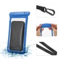 thumbnail image 3 of Ofertas Únicas 2 Pcs Bolsa Móvil Impermeable Azul Funda Impermeable Universal Compatible con Teléfono 4.53"x8.27", 3 of 6