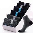 thumbnail image 2 of 10 pares de medias deportivas de algodón transpirables para hombre, calcetines de fibra de bambú para otoño e invierno, desodorante con absorción de sudor, calcetines de negocios, 2 of 5