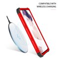thumbnail image 4 of Galaxy S20 Ultra Case Cover, Allytech PC TPU Hybrid Cover Heavy Duty Protective Defender Bumper Shockproof Drop Proof Wireless Charging Support Back Cover Case for Samsung Galaxy S20 Ultra,Red, 4 of 11