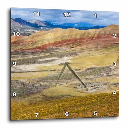 3drose, Oregon, John Day Fossil Beds National Monument. Painted Hills Unit., 15x15 Wall Clock