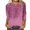 Pink, variant on Ruimatai Women's Casual 3/4 Sleeve Tops Fashion Shimmering Sequins Tee Shirt Womens Crewneck Tunic T-Shirt Basic Tee