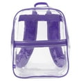 thumbnail image 2 of Clear Heavy Duty Waterproof Stadium Approved Backpack with Front Zipper Pocket for Traveling, Commuting, Recreation and Gym in Purple, 2 of 10