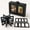 Black, variant on Rotating Mini Photo Album Frame, Memory Picture Carousel for Desk, Personalized Couple Gift for Anniversary, Birthday & Home Decor