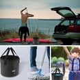 thumbnail image 3 of Premium Collapsible Bucket with Handle,Portable Camping Bucket,Ultra Lightweight Outdoor Basin Fishing Bucket,Folding Bucket for Fishing,Camping,Hiking,Car Washing,Boating Gardening, 3 of 5