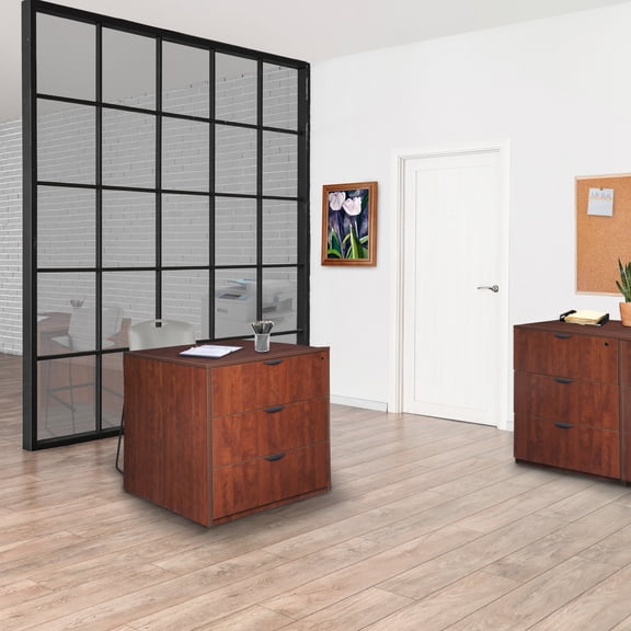Legacy Stand Up Back to Back Lateral File/ Desk- Cherry