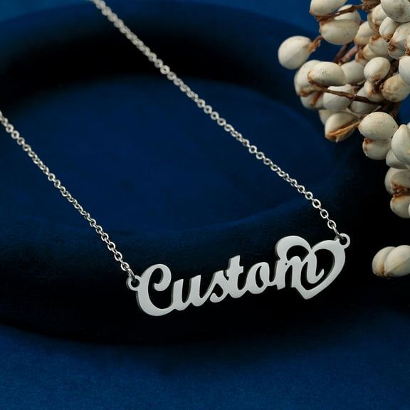 Personalized Couple Custom Name Necklaces for Women Stainless Steel Jewelry Heart Chains Choker Valentines Day Gifts