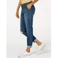 thumbnail image 3 of Vanilla Star Women's Ripped Cuffed Jeans Aqua Size 3, 3 of 3