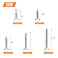 thumbnail image 3 of #7 X 1/2"" 5/8"" 3/4"" 1"" 1-1/4"" Juego De Tornillos Para Madera Helifouner 160 Piezas Kit Surtido De Tornillos Autorroscantes De Cabeza Avellanada Phillips Tornillos Para Madera De Cabeza Plana Phil, 3 of 5
