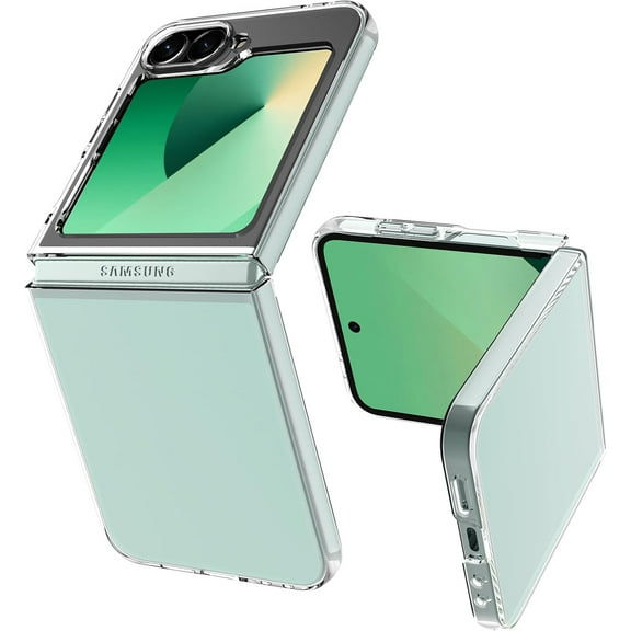 for Samsung Galaxy Z Flip 6 Clear Case, Slim Thin Shockproof Protective Transparent Phone Cases