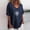 Blue, variant on ALLLIST Crew Neck Women's Tops Black Cotton Linen T-Shirts Short Sleeve Floral Casual Shirts Women's Clothing