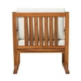 thumbnail image 4 of Modern Slat Back Solid Wood Club Chair - Brown, 4 of 7