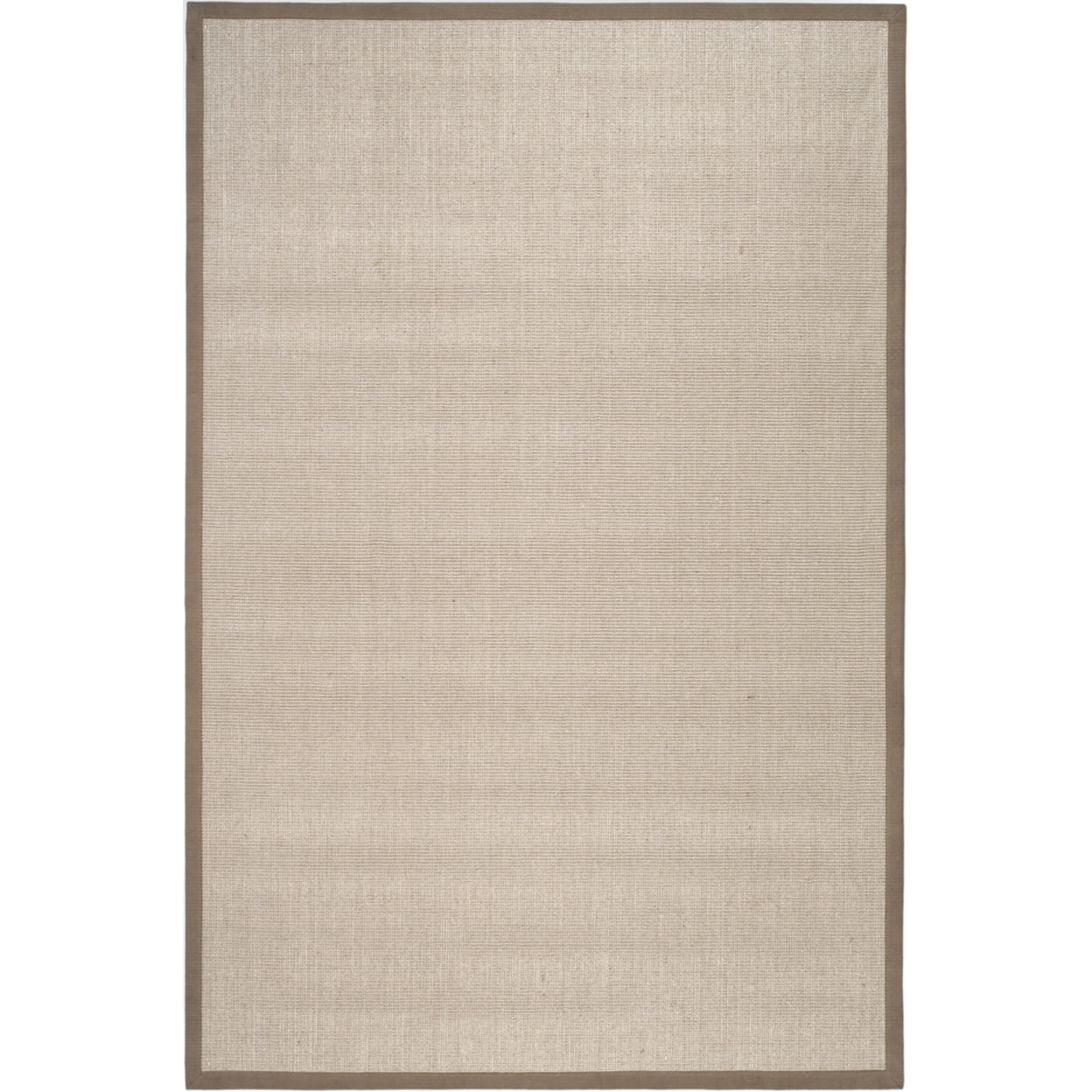 SAFAVIEH Natural Fiber Forrester Border Sisal Area Rug, Taupe/Light Brown, 6' x 9'