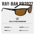 thumbnail image 5 of Ray-Ban RB2027 PREDATOR 2 Rectangle Shaped Non-Polarized Sunglasses for Men & Women - Includes Official RAYBAN Eyewear Kit - Ideal Formal & Casual Wear Sunglasses - B-15 Brown Lens, 5 of 7