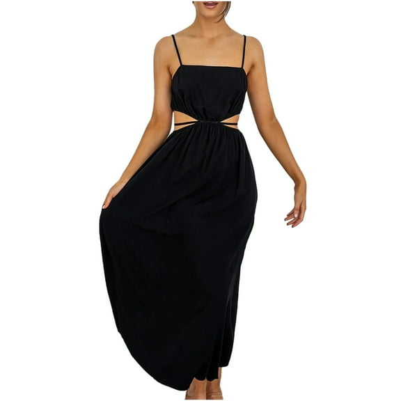 Bigersell Bodycon Dresses for Women Short Sleeve Women Summer Casual Backless Solid Color Bandage Backless Dress Beach Dresses for Female Women Sweater Dresses, Style 21177, Black XL