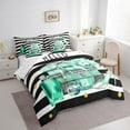 thumbnail image 3 of Castle Fairy Flower Bowknot 7pcs Bedding Comforter Set,Geometric Stripes Queen Bedding Sets Super Cozy,Golden Polka Dots Queen Sheet Sets,Super Cozy Room Decor, 3 of 8