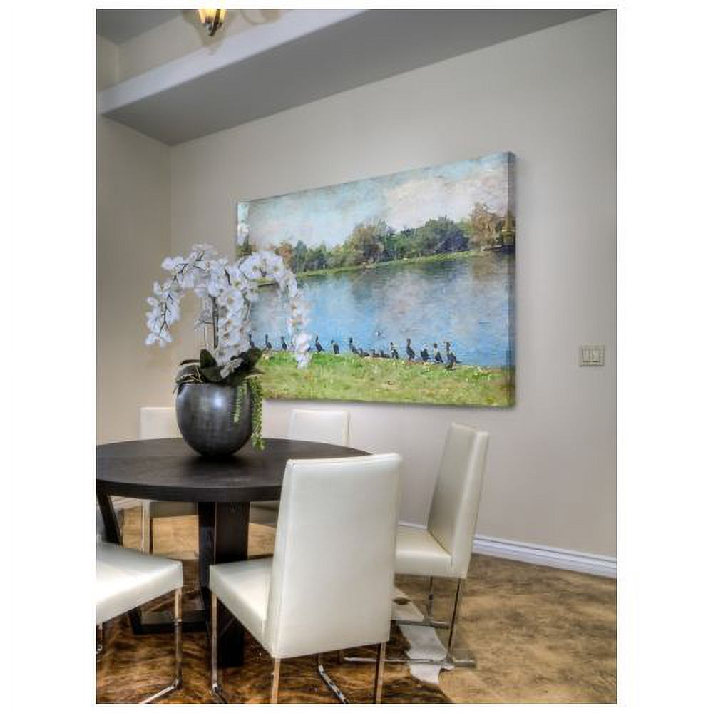 "Spring on the Farm 4" Painting Print on Wrapped Canvas