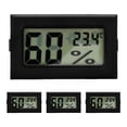 thumbnail image 1 of 4pcs Mini Digital Thermometer Hygrometer Indoor Humidity Meter LCD Display for Reptile Terrarium Greenhouse Garden Closet Fridge, 1 of 8