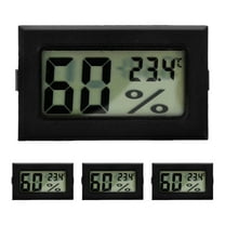 4pcs Mini Digital Thermometer Hygrometer with LCD Display for Reptile Terrarium Greenhouse Garden Closet Fridge